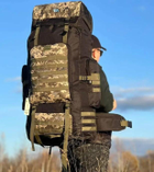 Рюкзак тактичний VA T-13 піксель із чорним, 100 л - зображення 4