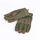 Тактические перчатки сенсорные с кастетом хаки 2116h 2XL - изображение 1