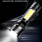 Тактичний надпотужний світлодіодний ручний акумуляторний ліхтар BL-T6-19S XPE+COB zoom ліхтарик - зображення 5