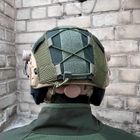Тактический кавер на шлем FAST, маскирующий кавер на каску Фаст, чехол для маскировки ВСУ олива - изображение 3