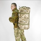 Баул тактичний військовий транспортний сумка-рюкзак 80 л Піксель - зображення 1