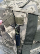 Баул 100 литров армейский военный ЗСУ тактический сумка рюкзак походный с местом под каремат пиксель 34567890 - изображение 8