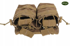 Подвійна сумка для магазинів 7,62 AK M14 MOLLE MIL-TEC COYOTE - зображення 4