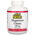 Цитрат магния Natural Factors (Magnesium Citrate) 150 мг 180 капсул NFS01653