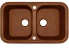 Кухонная мойка гранитная Adamant TWINS terracotta-11