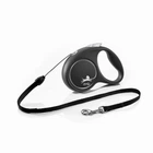 Flexi Рулетка-повідець Black Design S трос 5м/12кг, сріблястий