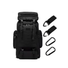 Тактический армейский походный рюкзак на 80 л, 70x33x15 см Черный - изображение 1