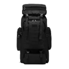 Тактический армейский походный рюкзак на 80 л, 70x33x15 см Черный - изображение 3