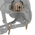 Крепление адаптер с зажимами для установки наушников Earmor M31/M32, Peltor, Walkers на каску шлем, Койот (150310) - изображение 3