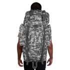 Рюкзак тактический армейский Armory Tactics-A21-Grey Pixel большой военный, универсальный мужской на 70л с дождевиком для ЗСУ Серый пиксель - изображение 8