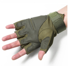 Перчатки тактические штурмовые беспалые олива размер XL - изображение 3