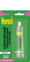 Герметик силиконовый санитарный HERCUL SANITARY белый 50 мл