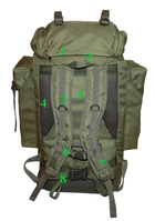 Тактичний туристичний армійський супер-міцний рюкзак 5.15.b на 100 літрів олива. - зображення 4