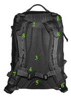 Тактический, штурмовой крепкий рюкзак 32 литров Черный 5.15.b - изображение 4