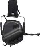 Навушники Активні тактичні з гарнітурою мікрофоном Opsmen Earmor M32 Чорний (150210) - зображення 4