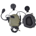 Наушники Активные с гарнитурой микрофоном на каску шлем Earmor M32H + Тангента / Кнопка PTT Z125 (150250ptt) - изображение 5
