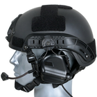 Активні навушники тактичні з гарнітурою мікрофоном на шолом Opsmen Earmor M32H Чорний (150260) - зображення 8