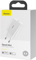 Мережевий зарядний пристрій Baseus Speed Mini Quick Charger 1C 20W EU White (CCFS-SN02) - зображення 7