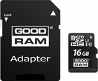 Goodram microSDHC 16GB UHS-I class 10 + adapter (M1AA-0160R12) - зображення 1