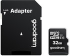 Goodram microSDHC 32GB Class 10 UHS I + SD adapter (M1AA-0320R12) - obraz 1