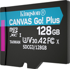 Kingston MicroSDXC 128GB Canvas Go! Plus Class 10 UHS-I U3 V30 A2 + SD-адаптер (SDCG3/128GB) - зображення 4