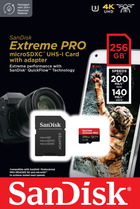 Adapter SanDisk Extreme Pro microSDXC 256 GB UHS-I U3 + SD (SDSQXCD-256G-GN6MA) - obraz 3
