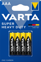 Батарейка Varta Superlife AAA BLI 4 Zinc-carbon (02003101414) (4008496676187) - зображення 1