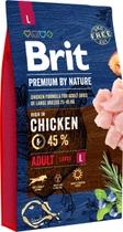Sucha karma dla psów dużych ras BRIT Premium Adult L z kurczakiem 8 kg (8595602526451) - obraz 1