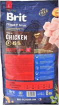 Sucha karma dla psów dużych ras BRIT Premium Adult L z kurczakiem 8 kg (8595602526451) - obraz 4