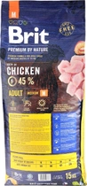 Sucha karma dla psów średnich ras BRIT Premium Adult M z kurczakiem 15 kg (8595602526376) - obraz 3