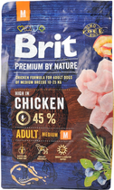 Sucha karma dla dorosłych psów średnich ras Brit Premium Adult M o smaku kurczaka 3 kg (8595602526352) - obraz 3
