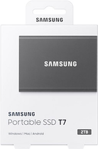 Dysk SSD Samsung Portable T7 2TB USB 3.2 Type-C (MU-PC2T0T/WW) External Grey - obraz 8