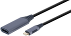Адаптер-перехідник Cablexpert USB Type-C - HDMI 0.15 м Сірий (A-USB3C-HDMI-01) - зображення 1