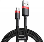 Кабель Baseus Cafule Cable USB for Micro 1.5A 2.0 м Red/Black (CAMKLF-C91) - зображення 1