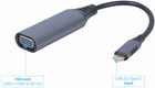 Cablexpert przejściówka z USB Type-C na VGA 0,15 m szara (A-USB3C-VGA-01) - obraz 3