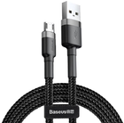 Кабель Baseus Cafule Cable USB for Micro 2.4A 0.5 м Grey/Black (CAMKLF-AG1) - зображення 1