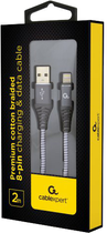 Кабель Cablexpert USB — Apple Lightning 2 м Grey (CC-USB2B-AMLM-2M-WB2) - зображення 2