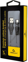 Кабель Cablexpert USB — USB Type-C 1 м Black (CC-USB2B-AMCM-1M-BW) - зображення 2