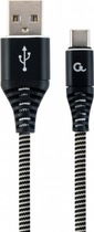 Cablexpert USB do USB Type-C 2m czarno-biały (CC-USB2B-AMCM-2M-BW) - obraz 1