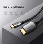 Kabel Ugreen 142 Type-C M - Kabel HDMI M Alum. 1,5 m Szary\Czarny (UGR-50570) - obraz 4