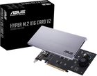 Karta rozszerzeń Asus PCIe Hyper M.2 X16 PCIe 3.0 X4 V2 - karta adaptera 128 Gbps (90MC06P0-M0EAY0) - obraz 3