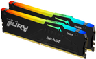 Оперативна пам'ять Kingston FURY DDR5-6000 32768MB PC5-48000 (Kit of 2x16384) Beast RGB AM5 Black (KF560C36BBEAK2-32) - зображення 1