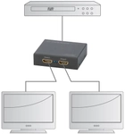 Rozdzielacz HDMI Digitus (INx1 - OUTx2), 4K czarny (DS-46304) - obraz 3
