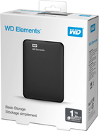 Dysk Twardy Western Digital Elements 1 TB WDBUZG0010BBK-WESN 2.5 USB 3.0 Zewnętrzny Czarny - obraz 2
