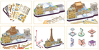 3D-пазл CubicFun City Line Paris (MC254h) (6944588202545) - зображення 3