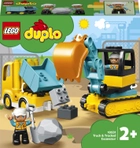 Zestaw klocków LEGO DUPLO Town Ciężarówka i koparka gąsienicowa 20 elementów (10931)
