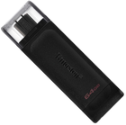 Kingston DataTraveler 70 64GB USB Type-C (DT70/64GB) - зображення 1