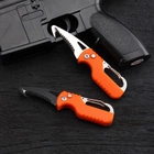 Брелок-ніж для ключів та розпакування 108 мм Оранжевий з сріблястим лезом (sv101332or) - зображення 4