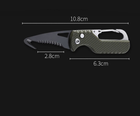 Брелок-ніж для ключів та розпакування 108 мм Чорний із сріблястим лезом (sv101332b) - зображення 5