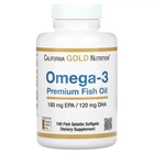 Рыбий жир California GOLD Nutrition "Omega-3 Premium Fish Oil" жирные кислоты омега 3 (100 капсул) (599131)